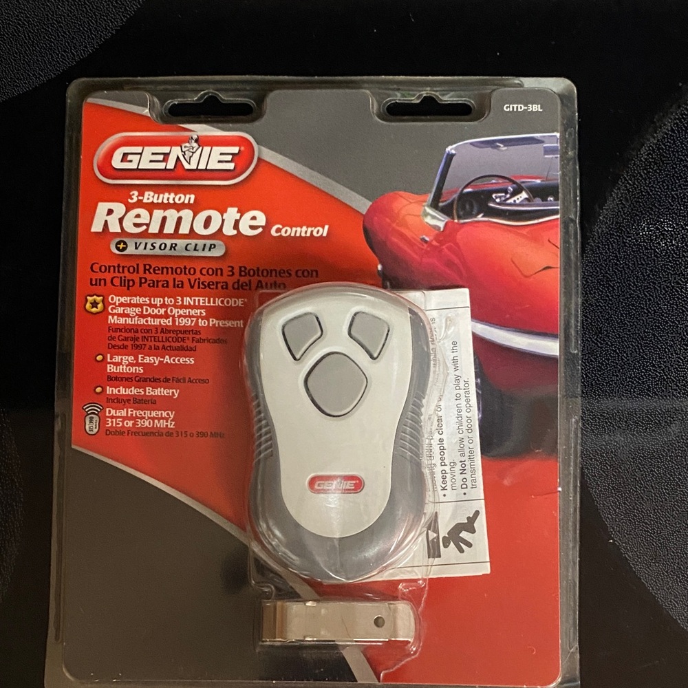 Silver and Black 3-Button Remote Control BB1